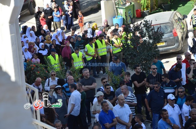  فيديو: الالاف في مظاهرة الشهيد محمد والرئيس عادل بدير  على الشرطة الاختيار محاربة كفرقاسم او عائلات الاجرام 